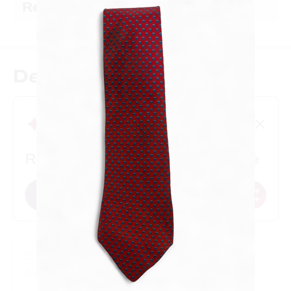 Other - Men's Red Patterned Silk Tie